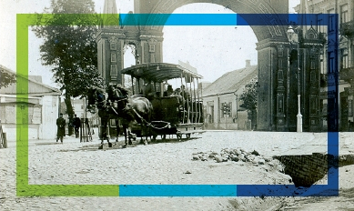Na zdjęciu archiwalnym białostocki tramwaj konny.