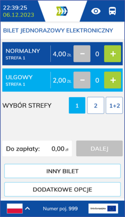 Kasownik NV1 - w stanie oczekiwania